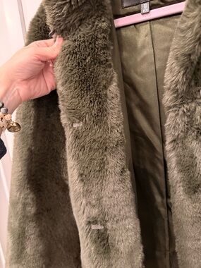 DKNY Olive Teddy Faux Fur Coat